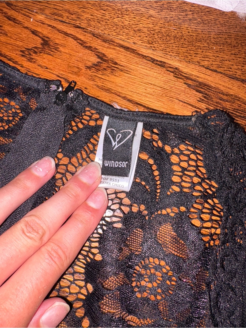 Windsor Black Lace Long-Sleeve Bodycon Dress - Picture 3 of 6